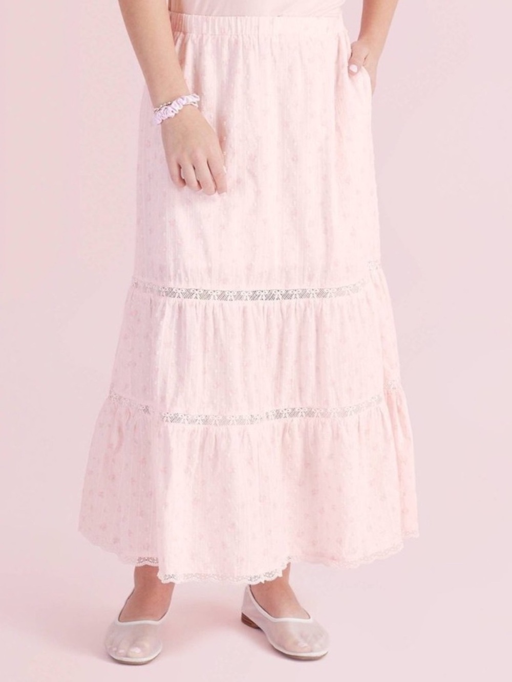 LoveShackFancy x Target Girl’s Pink Tiered Skirt